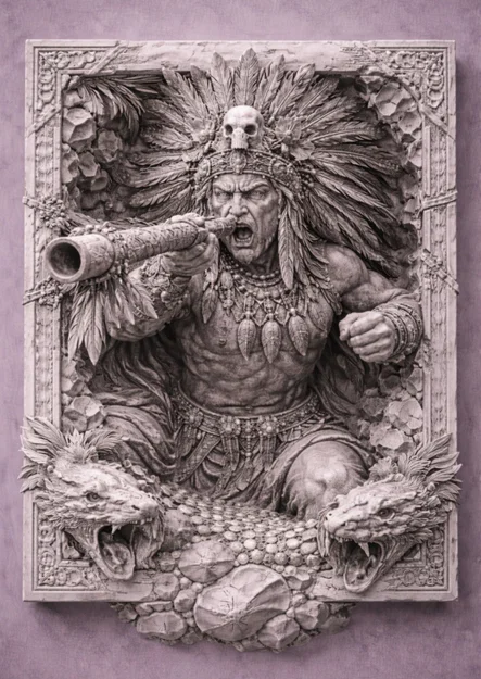 Mô hình phù điêu chiến binh Indiana blow pipe in 3D siêu chi tiết - Image 1