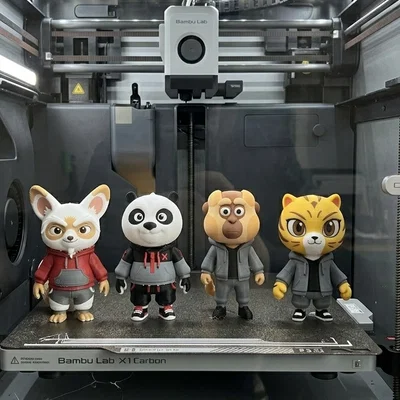 Mô hình chiến binh hổ Chibi Kung Fu – Tượng nhân vật võ thuật dễ thương in 3D