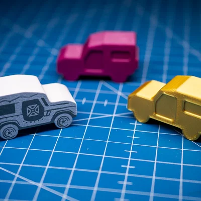 Meeple xe Jeep / Vật đánh dấu lượt cho game Habitats