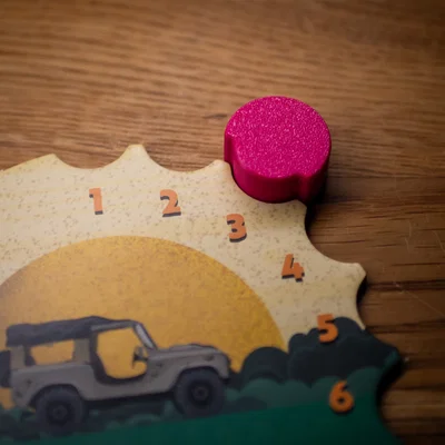 Meeple xe Jeep / Vật đánh dấu lượt cho game Habitats