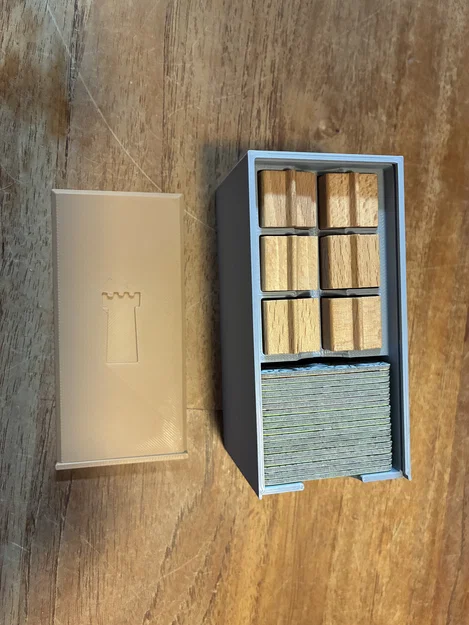 Hộp đựng thẻ và tháp gỗ cho board game Carcassonne 1 - In 3D - Image 2