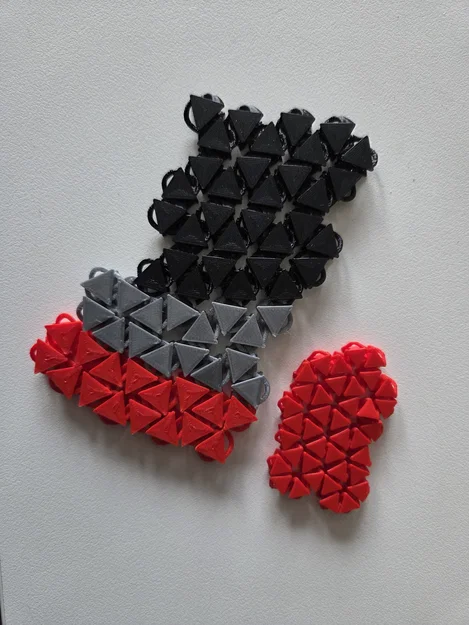 Mô hình vải tam giác "Nasa" có thể kết nối, xích giáp, lưới, áo giáp - Image 4