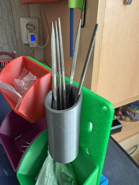 Ống đựng đồ dùng đa năng gắn bảng IKEA SKÅDIS (tùy chỉnh Solidworks) - Image 1