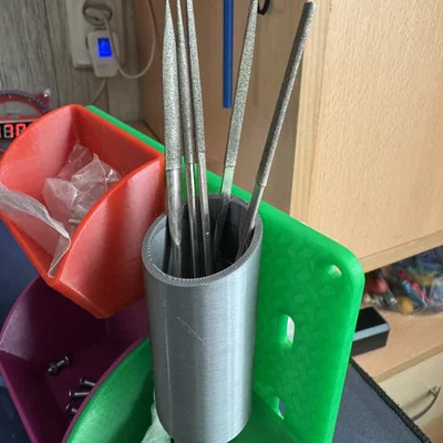 Ống đựng đồ dùng đa năng gắn bảng IKEA SKÅDIS (tùy chỉnh Solidworks)