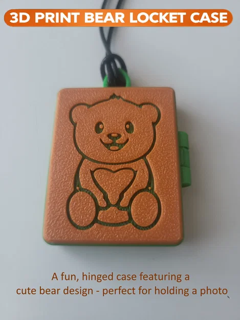 Hộp Locket Hình Gấu 3D - Khung Ảnh Đáng Yêu - Image 1