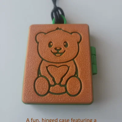 Hộp Locket Hình Gấu 3D - Khung Ảnh Đáng Yêu