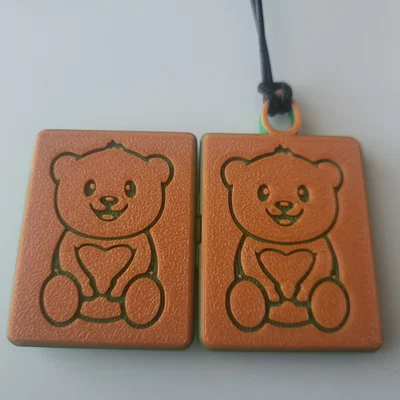 Hộp Locket Hình Gấu 3D - Khung Ảnh Đáng Yêu
