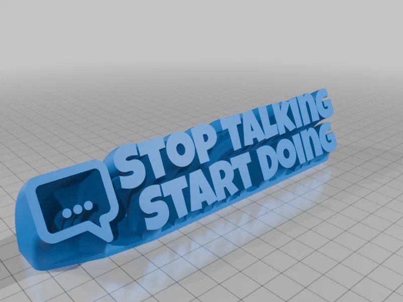 Mô hình trang trí bàn làm việc tạo động lực Stop Talking, Start Doing - Image 1