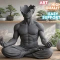 Tượng người ngồi thiền trang trí 3D - Thiết kế nghệ thuật độc đáo - Thumbnail 1