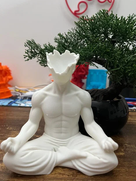 Tượng người ngồi thiền trang trí 3D - Thiết kế nghệ thuật độc đáo - Image 2