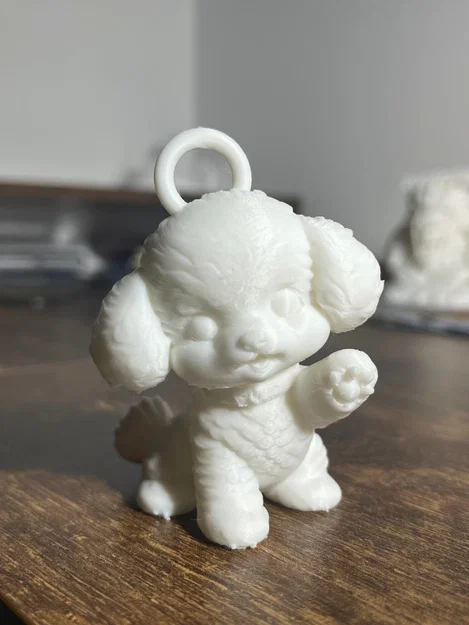 Mẫu in 3D móc khóa chú chó Poodle đáng yêu - Image 2