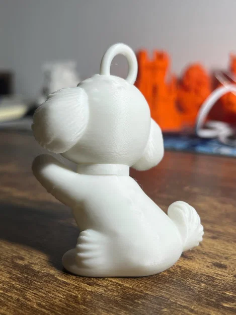 Mẫu in 3D móc khóa chú chó Poodle đáng yêu - Image 3