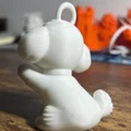 Mẫu in 3D móc khóa chú chó Poodle đáng yêu - Thumbnail 3