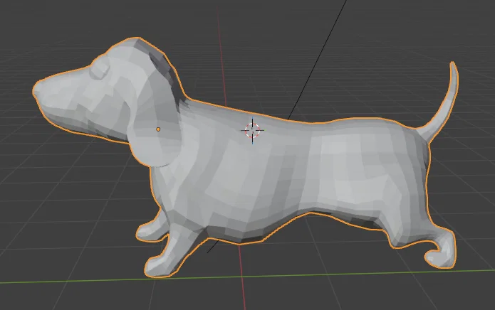 Mô hình chú chó Dachshund phong cách Low Poly độc đáo cho in 3D - Image 1