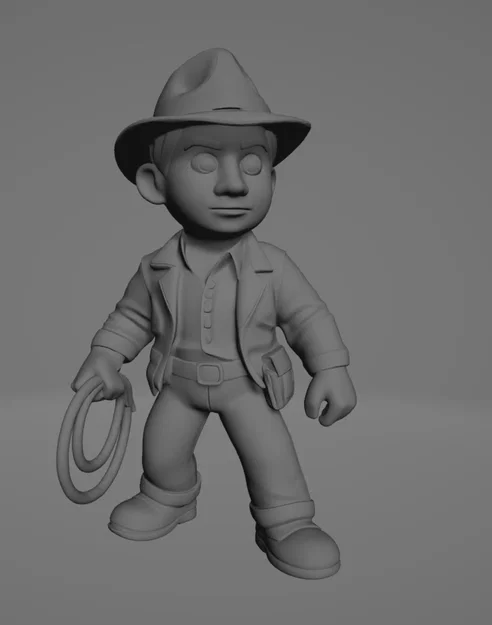 Mô hình Indiana Jones phong cách hoạt hình in 3D ấn tượng - Image 1