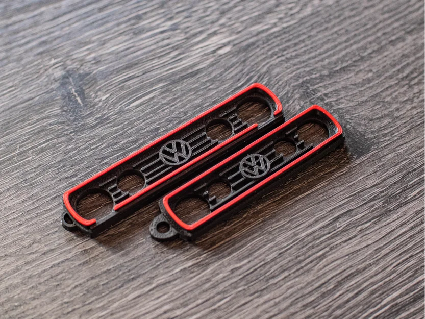 Móc khóa mặt ca-lăng VW Golf Mk1/Mk2 in 3D phong cách GTI - Image 1