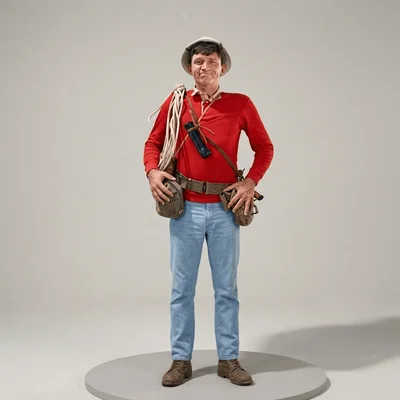 Mô hình 3D Gilligan từ bộ phim kinh điển Gilligan's Island 1964