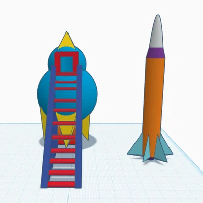 Mô hình tên lửa 3D trang trí đáng yêu dành cho người mới