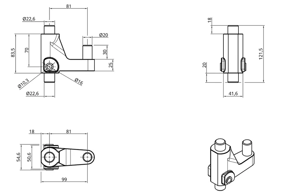 Khớp trục xoay trái/phải cho xe chòi chân BIG Bobby Car - Image 2