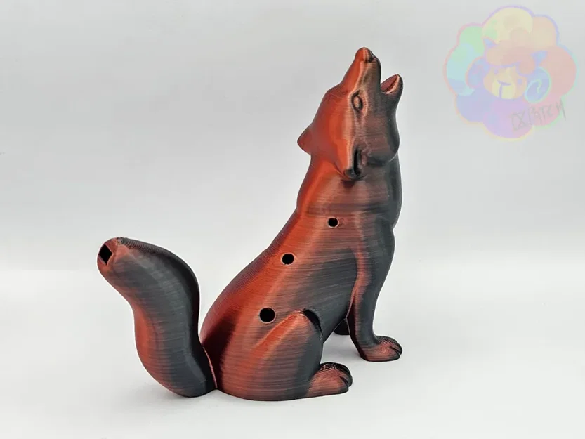 Mô hình sói hú 3D - Đồ chơi còi thổi độc đáo và thú vị - Image 1