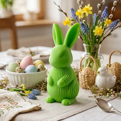 Chú Thỏ Vân Sọc Dễ Thương – Mô Hình Bunny (In Dễ Dàng, Không Cần Support)
