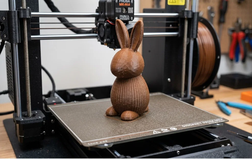 Mô hình 3D Chú thỏ Phục sinh kẻ sọc – Trang trí nhà cửa phong cách hiện đại cho mùa xuân - Image 1