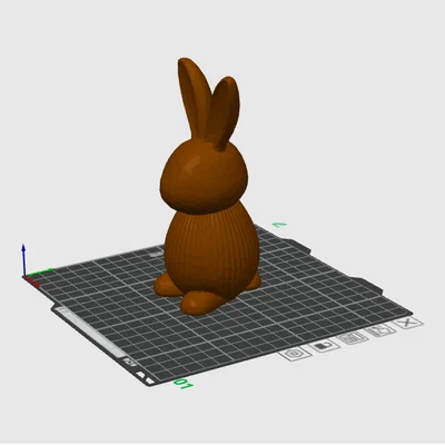 Mô hình 3D Chú thỏ Phục sinh kẻ sọc – Trang trí nhà cửa phong cách hiện đại cho mùa xuân