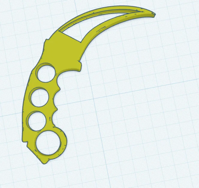 Mô hình dao Karambit 3D mô phỏng phong cách game ấn tượng - Image 1