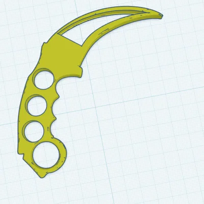 Mô hình dao Karambit 3D mô phỏng phong cách game ấn tượng