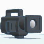 Mô hình 3D máy quay phim cầm tay trang trí độc đáo