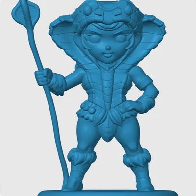 Mô hình 3D nhân vật Teela phong cách Chibi cho tín đồ Masters of the Universe