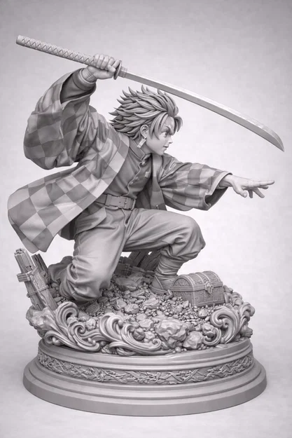 Mô hình Tanjiro Kamado: Battle Cry - Tượng in 3D chi tiết cực đẹp - Image 2