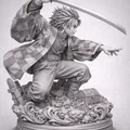 Mô hình Tanjiro Kamado: Battle Cry - Tượng in 3D chi tiết cực đẹp - Thumbnail 2