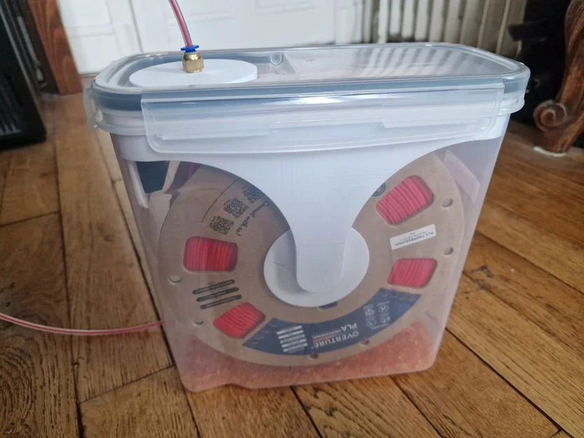 Hộp Đựng Sợi In 3D Từ Hộp Ngũ Cốc 4L (Không Cần Khoan Đục) - Phiên bản v2 - Image 2