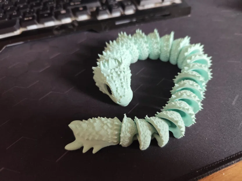 Mô hình rồng rắn Articulated Dragon Snake linh hoạt cho in 3D - Image 3