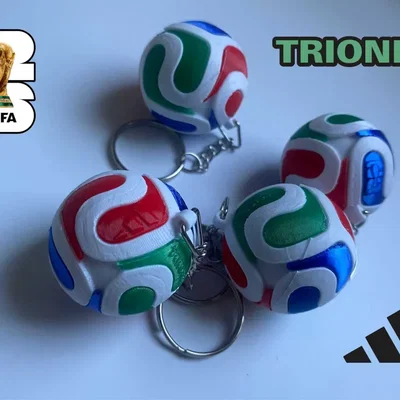 Móc khóa bóng World Cup 3D in lắp ráp linh hoạt tiết kiệm nhựa