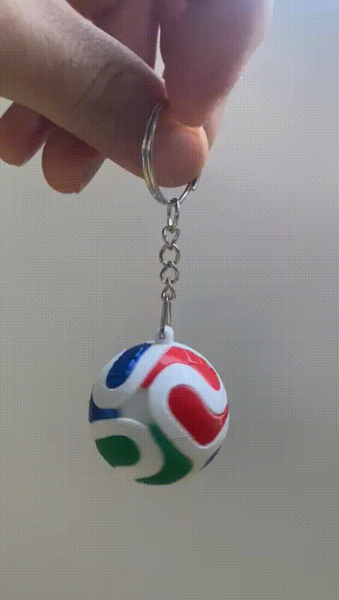 Móc khóa bóng World Cup 3D in lắp ráp linh hoạt tiết kiệm nhựa - Thumbnail 2