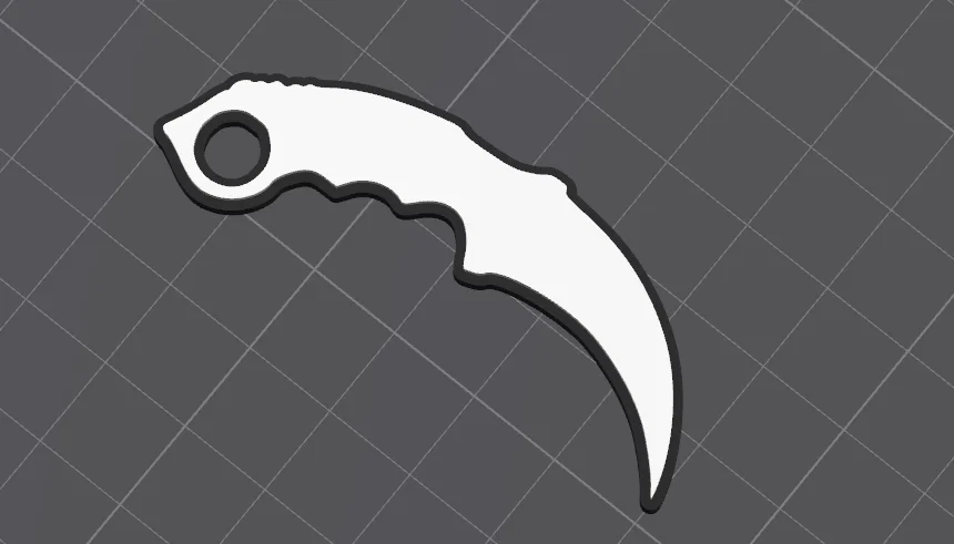 Móc khóa mô hình dao Karambit 3D nhỏ gọn, độc đáo cho EDC - Image 1