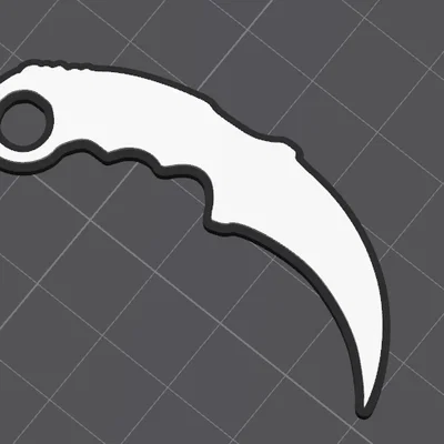 Móc khóa mô hình dao Karambit 3D nhỏ gọn, độc đáo cho EDC
