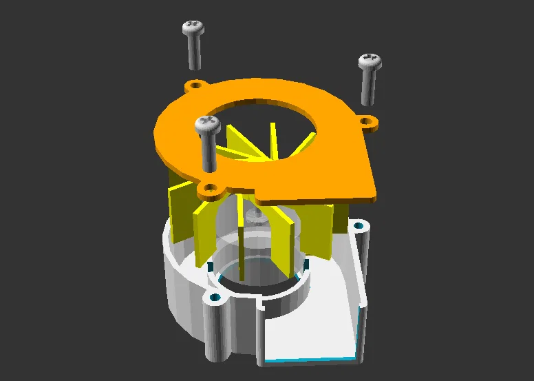 Tự chế quạt thổi ly tâm mini từ motor 5V DC ổ đĩa cũ - Image 1