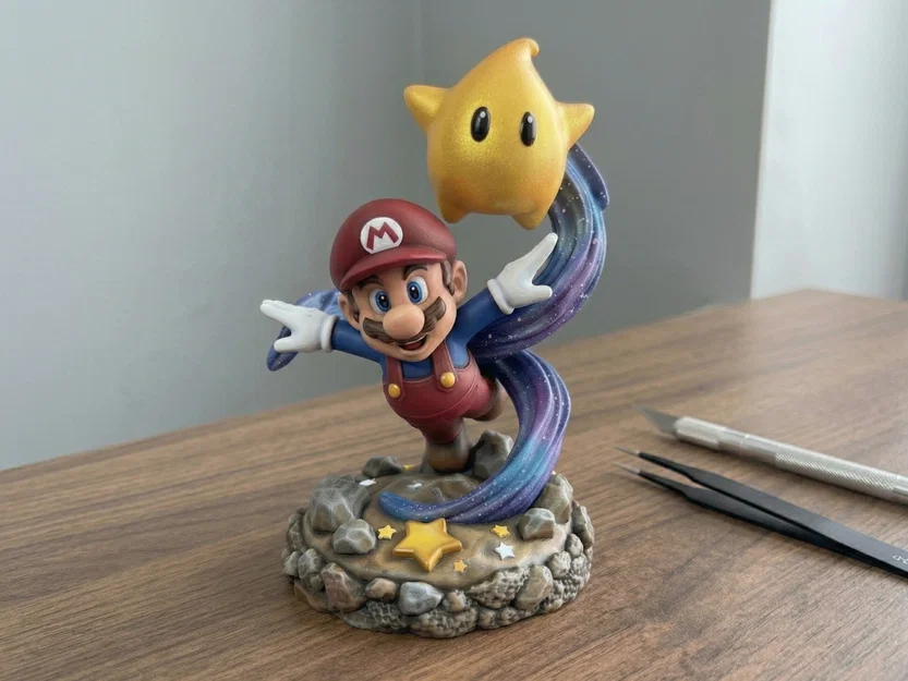 Mô hình Super Mario Galaxy và Luma - Chi tiết cao - Image 1