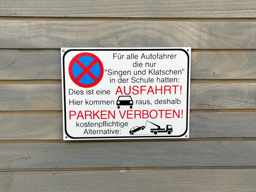 Biển báo "Parken Verboten!" - Cấm đỗ xe - Image 1