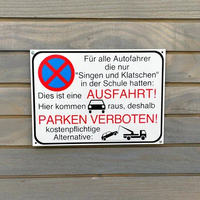 Biển báo "Parken Verboten!" - Cấm đỗ xe