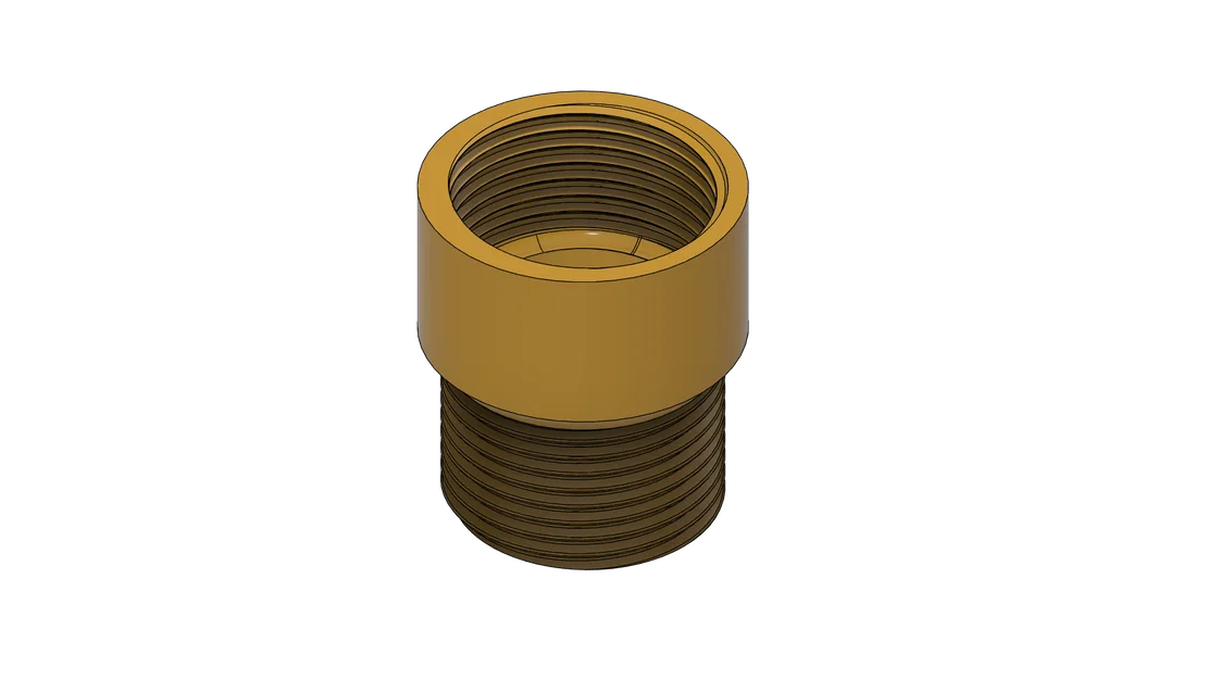 Adapter nối ống 1 inch cho xi-phông máy giặt âm tường (3D Model) - Image 1