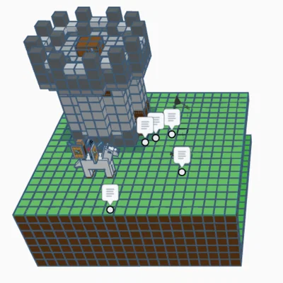 Mô hình lâu đài Minecraft (Minecraft Zamek) độc đáo cho người hâm mộ