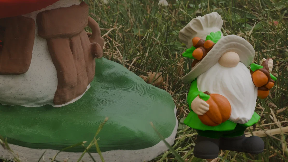 Tượng Chú Lùn Mùa Thu (Fall Gnome Statue) - Image 2