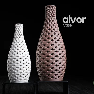 alvor • vase | Bình hoa họa tiết điêu khắc nghệ thuật