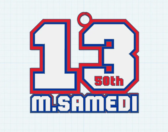 Mặt dây chuyền 3D kỷ niệm 50 bàn thắng của Cole Caufield (NHL) - Image 1