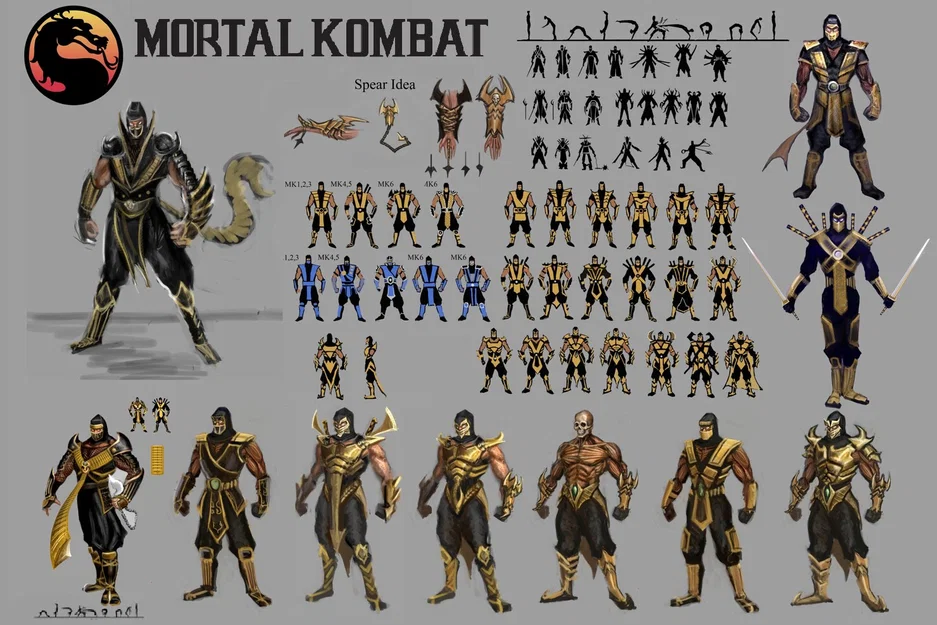 Mô hình Scorpion Dummy 13 - Chiến binh Mortal Kombat cho fan in 3D - Image 1