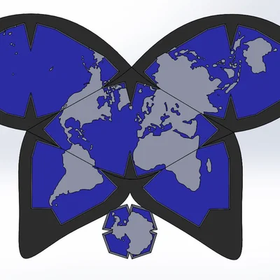 Mô hình Bản đồ thế giới Waterman Butterfly